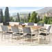 Beliani Conjunto de comedor GROSSETO Gris Oscuro
