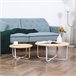 Mesitas de Café MDF, Metal HOMCOM, hogar - muebles de salón 65x65 Multicolor