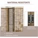 Biombo Madera de Paulownia, Carrizo HOMCOM, hogar - decoración Marron