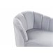 Beliani Chaise longue Terciopelo ALLIER Gris Claro