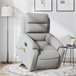 Sillón Reclinable De Masaje De Pie Gris Claro