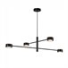 Lámpara de techo LED Clyde (4x4W) Metal Nórdico Negro