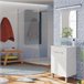 Mueble baño Levis 2 puertas espejo, sin lavabo, Blanco brillo Blanco