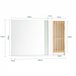 Armario de Pared con Espejo con Puerta BZR128-W SoBuy Blanco