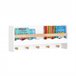 Librería Infantil de Pared con 5 ganchos SoBuy KMB78-W Blanco