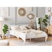 Beliani Cama con somier Metal CUSSET 147x209 Blanco