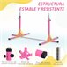 Barra de Gimnasia Acero HOMCOM, deportes y ocio - musculación Rosa