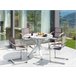 Beliani Conjunto de comedor MALETTO/COSOLETO Blanco/ Gris