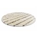 Alfombra FLUFFY 2371 circulo shaggy rayas 160x160 Crema
