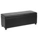 Corium Banco Ottomane para almacenaje tapizado cuero sintético 119x38 Negro