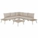 Set de jardín BIARRITZ con sofá y mesa de centro color blanco Blanco/ Madera