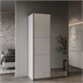 Armario Alto 2 Puertas Correderas con Espejo Ghost Blanco