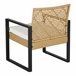 Conjunto de muebles de jardin Calciano 4 piezas ratán Natural