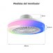 Ventilador Techo Plafón LED RGB Ventiladores de Techo Motor DC Blanco