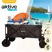 Carro plegable playa c/ruedas especial arena con carga 50 kg Aktive Negro