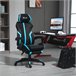 Silla de Oficina Espuma, Nylon, PP, Poliéster y PU Vinsetto Azul