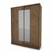 Armario ELEGANZA puertas correderas con espejo 150x195cm Nogal