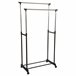 Burro de Ropa Doble Icare con Ruedas Negro/ Gris
