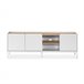 Mueble Tv Curva 3 puertas 160 Blanco
