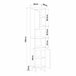 Armario alto Overath con 2 puertas MDF pino Gris