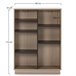 Estantería Librería Vigo 110x80 cm, estantería de Oficina, Color Roble y Gris, 80 x 33 x 110 cm Roble