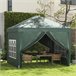 Carpa Plegable Tela Oxford, Acero Outsunny 295x295 Verde