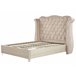 Beliani Cama con somier Terciopelo AYETTE 185x215 Beige