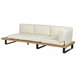 Beliani Conjunto longue MYKONOS Blanco/ Beige