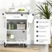 Isla de Cocina MDF, Melamina de Madera HOMCOM, hogar - cocina Blanco
