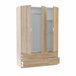 Armario 3 puertas efecto madera Roble