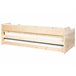 Beliani Cama con somier Madera de pino EDERN 105x204 Marron
