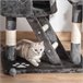 Árbol para Gatos Melamina, Cuerda de Sisal, Felpa PawHut Gris