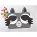 Mantel individual Infantil Mapache Gris