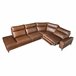 ANGEL CERDA Sofá chaise longue relax izquierda piel marrón tabaco ANGEL CERDA Sofá chaise longue relax izquierda piel marrón tabaco Aluminio