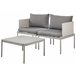 Beliani Conjunto longue TERRACINA Gris Claro
