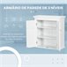 Armario de Pared MDF kleankin, hogar - baño Blanco