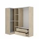 Armario esquinero Essen 2 módulos 4 puertas Natural