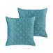 Beliani Cojín decorativo YARROW 45x45 Azul/ Verde