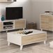 Mueble TV Kira 1 Estante 2 Puertas Roble/Blanco Blanco