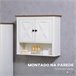 Armario de Pared Melamina de Madera kleankin, hogar - baño 60 Blanco