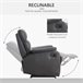 Sillón Reclinable Acero, MDF, PU y Espuma HOMCOM Marron