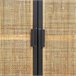 Aparador de metal y madera 2 puertas, Negro