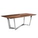 Mesa comedor ovalada barril madera nogal Negro