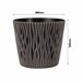 2x Maceta redonda de plastico Sandy Round Crema