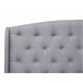 Beliani Cama con somier Poliéster BORDEAUX 221x169 Gris Claro