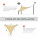 Toldo Vela Triangular PE Outsunny 300x300 Marron
