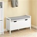 Zapatero Banco con 1 Puerta para Guardar y Ordenar FSR97-W SoBuy Blanco