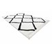 Alfombra BERBER Cuadriculado Franjas Bereber Marroquí Shaggy 80x150 Blanco/ Gris