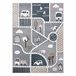 Alfombra FUN Strade para niños calle pueblo 280x370 Gris