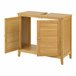 Mueble bajo lavabo Värmdö con 2 puertas bambú Natural
